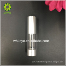 15ml small cylinder AS plastic Airless vacuum pump bottle transparent cosmetic packing bottle